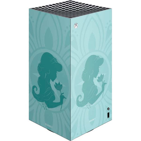 Disney Aladdin Princess Jasmine Silhouette Flower XBox Series X Digital Edition Console Skin